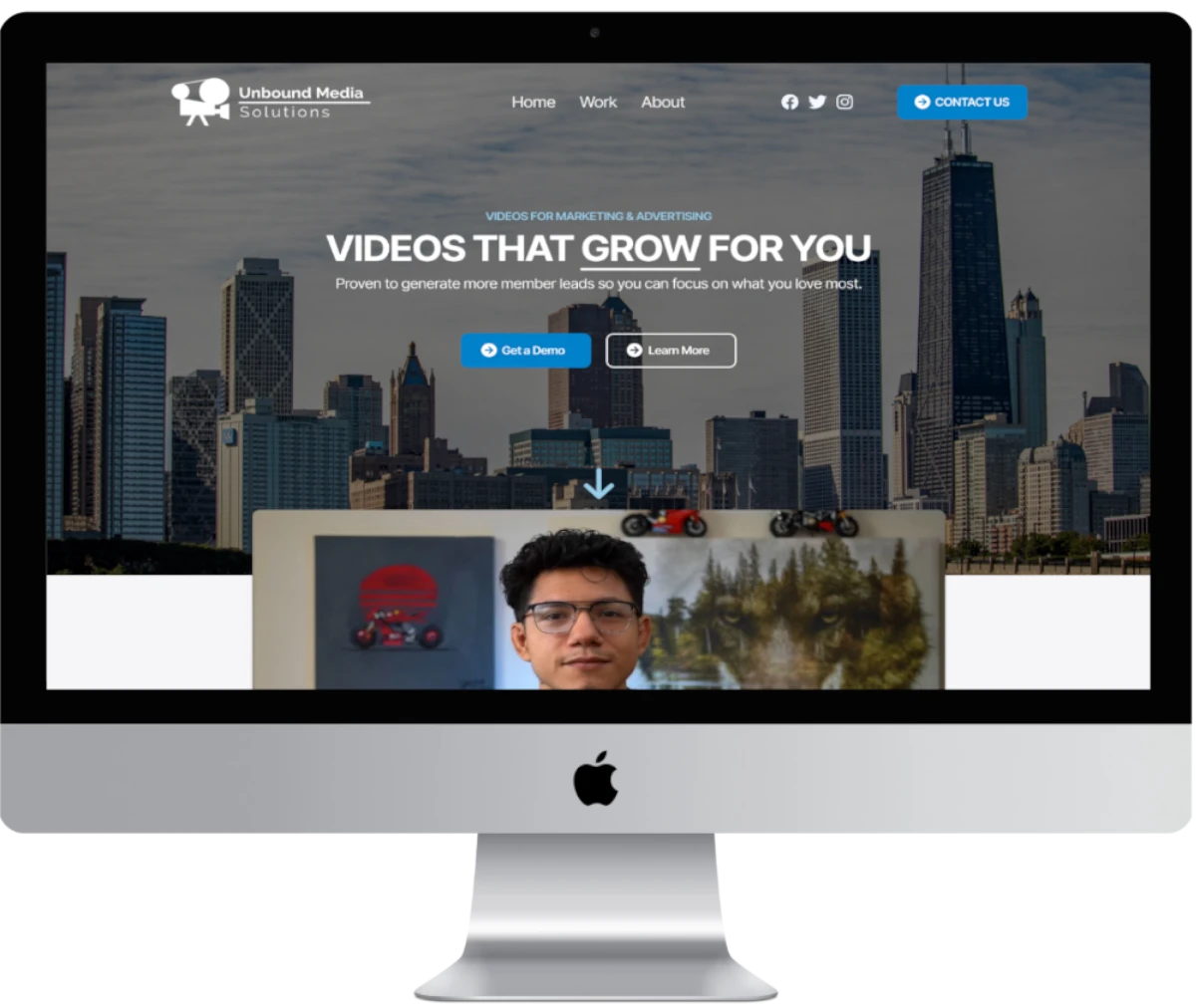 Budget-friendly website for a video marketing company.